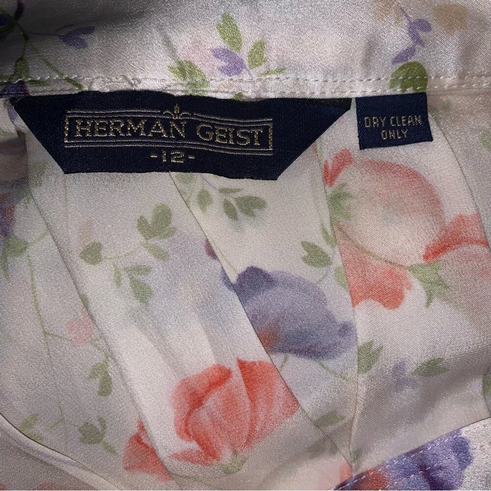 Vintage herman geist floral skirt sz 12 80's/90's - Picture 4 of 5